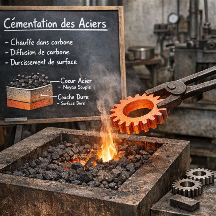 Cémentation des aciers : principe, étapes et procédés