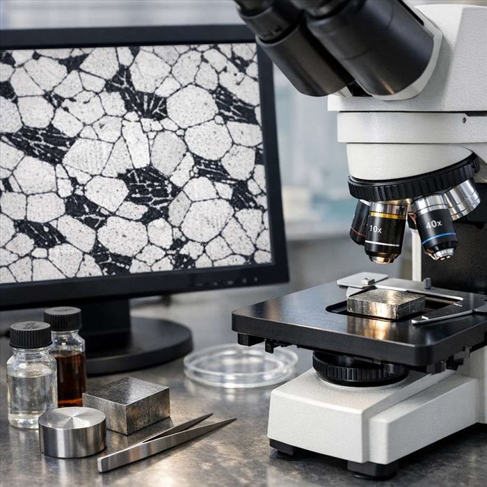 Comment reconnaître un acier ferritique au microscope ?